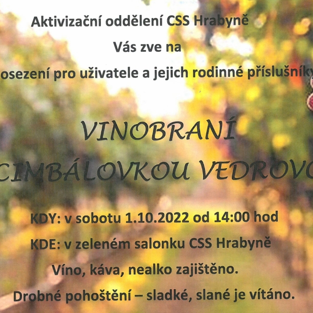 Vinobraní s cimbálovkou Vedrovci